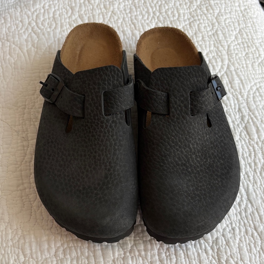 Birkenstock Black Textured Loafers